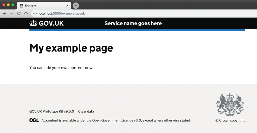 same content but with the GOVUK layout, the header with the crown is back and the branded footer is back too